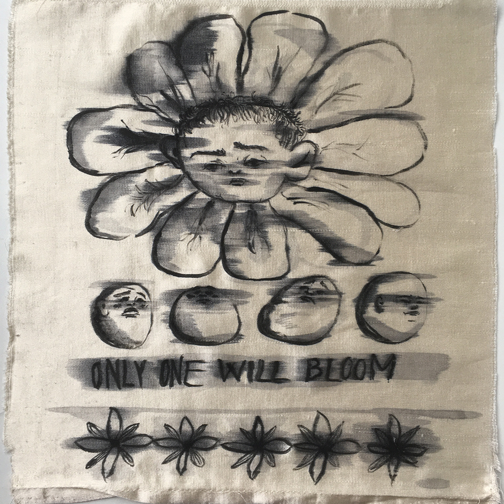 ink on silk painting